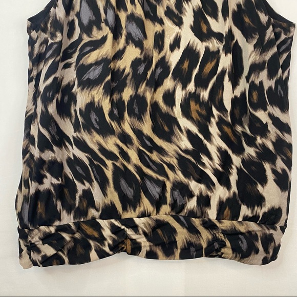 WORTHINGTON Women’s Tank Top Work Career Cheetah Leopard Print Beaded Size L - Picture 6 of 8